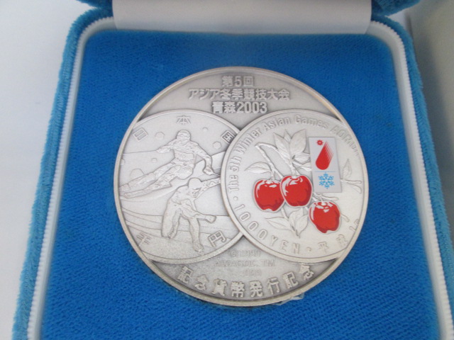 美術品/アンティーク第５回アジア冬季競技大会　青森2003   記念貨幣発行記念メダル