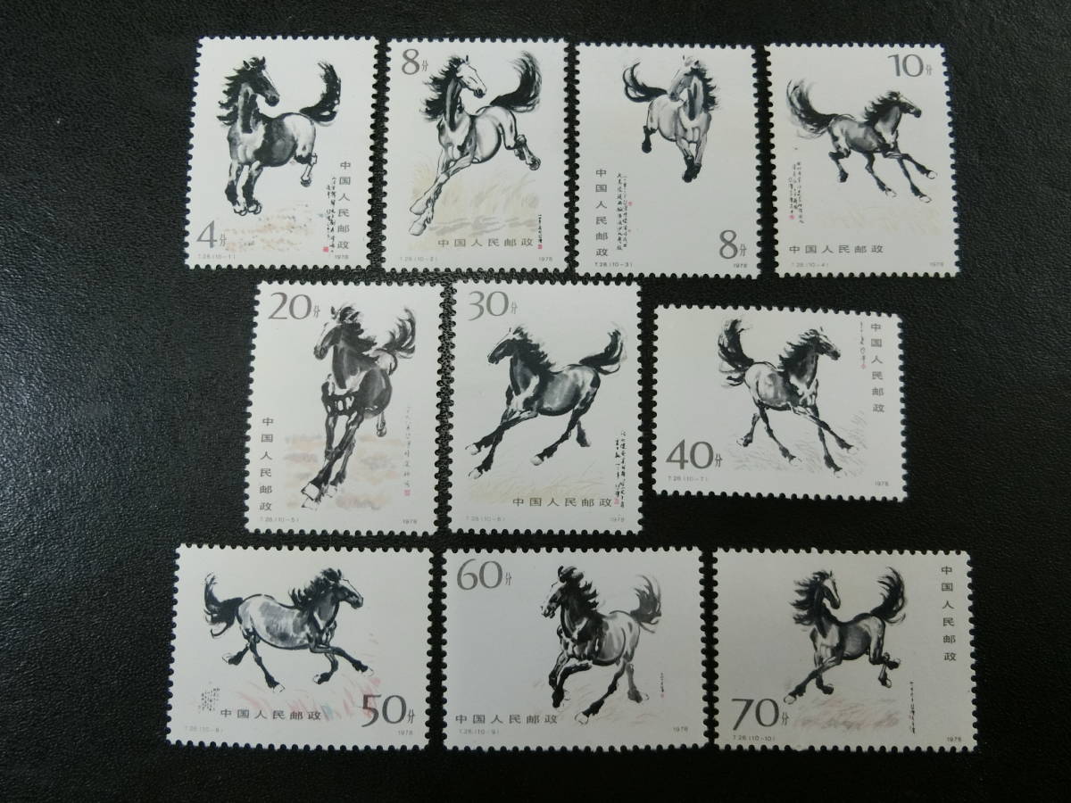 中国切手・1978年 T.28『 徐悲鴻 （莽馬）』お買取させて頂きまし