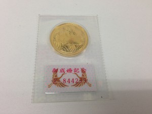 皇太子殿下御成婚記念5万円金貨の画像です。