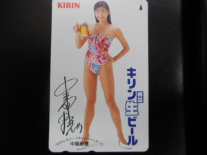 キリンビールのキャンペーンガールのテレカの画像です。