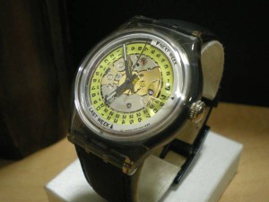 Swatch オートマチック 黄文字盤 動作品