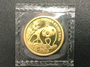 パンダ金貨 25元 金99.9％ 1/4oz