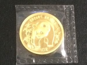 純金貨 パンダ金貨 K24 999 10元 3.1g