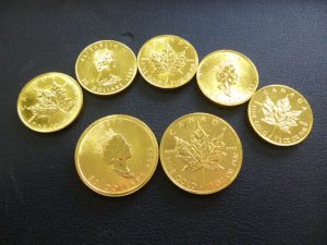 沢山のメイプル金貨の買取を買取しました。買取専門店大吉ゆめタウン中津店です。