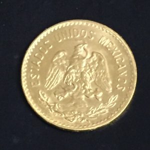 メキシコ金貨　5ペソコイン　K21.6　金900