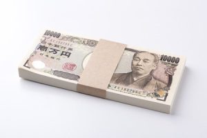 41699663 - one million yen of wad on white background