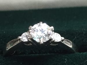 Pt900 ダイヤモンド付きプラチナリング 0.46ct