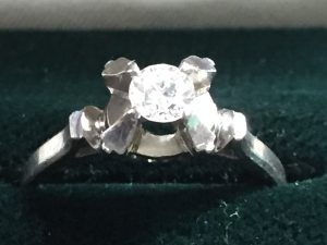 ダイヤモンド付きプラチナリング 0.25ct