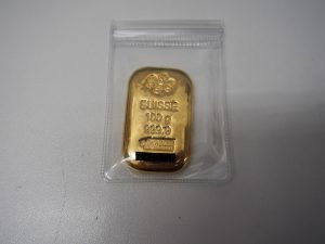 金のインゴット100gをお買取り致しました大吉鶴見店です。