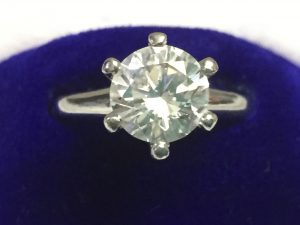 Pt900 プラチナダイヤモンドリング 0.85ct