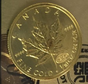 CANADA カナダ メープルリーフ 純金貨 3.1g 1/10oz 2000アニバーサリー