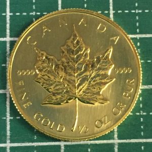 カナダ CANADA メープルリーフ純金貨 1/2oz 約15.6g