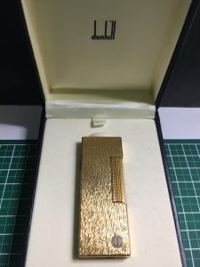 喫煙道具 dunhill ダンヒル ガスライター ゴールドローラー型