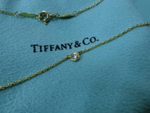 TIFFANY＆Co.ティファニー バイザヤード 1Pダイヤ ネックレス K18YG 750