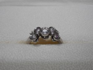 Pt900 デザインリング ダイヤ0.43ct