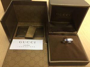 Gucci グッチ　GGリング　メンズ　イニシャル入り