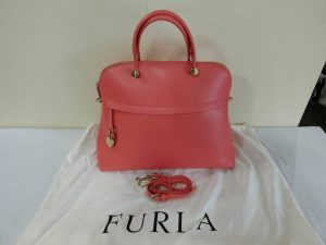 FURLA・フルラ・パイパー PIPER Lサイズ・DOMEバッグ・2WAYバッグ・ピンク ・未使用品