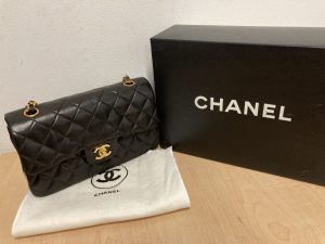 CHANEL シャネル ラムスキン マトラッセ ダブルチェーンダブルフラップバッグ