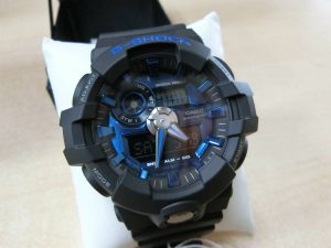 CASIO・G-SHOCK・GA-710-1A2JF・BASIC・大型ビッグフェイス・アナデジ・ブラック×ブルー