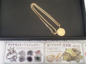 メイプルリーフ金貨のネックレスをお買取致しました！姶良市の買取専門店大吉タイヨー西加治木店です！