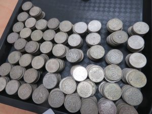 鳳凰・稲穂・オリンピック100円銀貨をお買取りさせて頂きました。