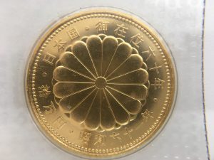 ご在位100m金貨　裏