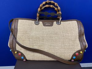 Gucci グッチ バンブー2WAY編み込みハンドバッグ 323658